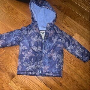 OshKosh B'gosh Navy Floral Puffer Jacket
